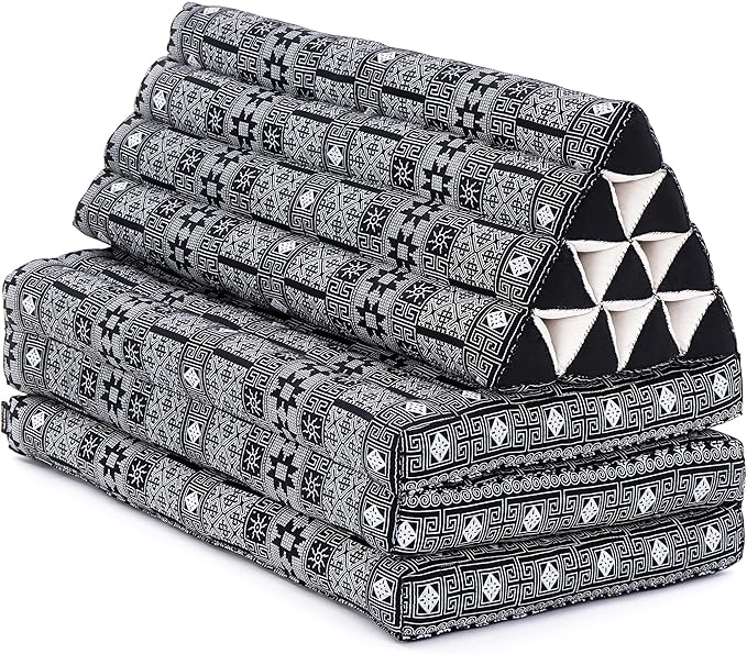 Leewadee 3-Fold Mat XXL with Triangle Cushion – Firm TV Pillow, Foldable - Image 3
