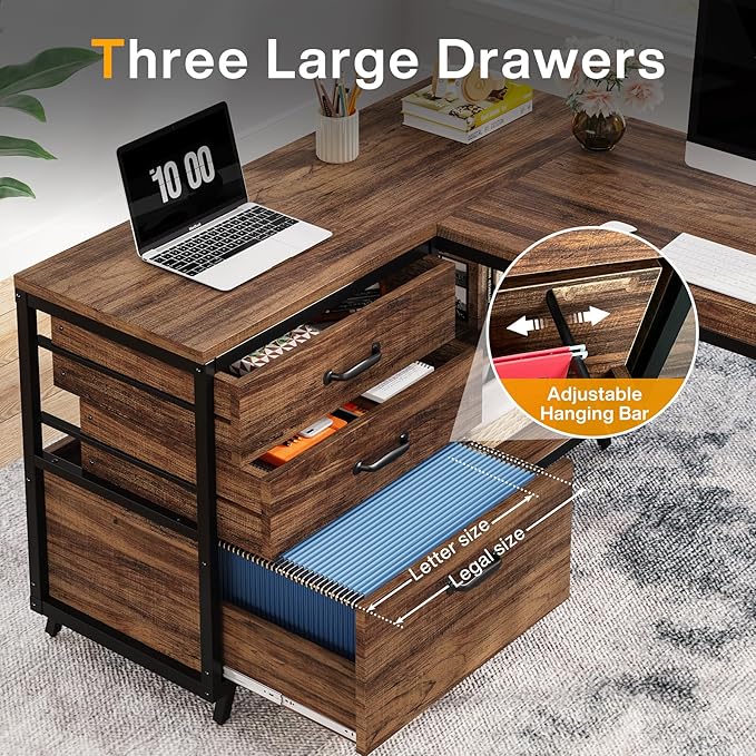 Tribesigns L-Shaped Computer Desk - Image 4