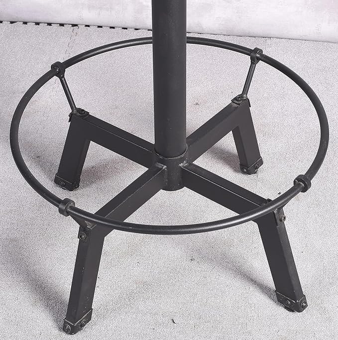 Diwhy Pub Set Industrial Style Adjustable Height 33.5-39.4in Dining Table Dia - Image 5