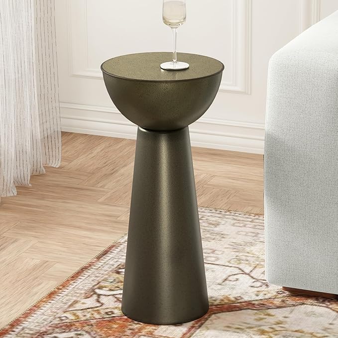 SIMPLIHOME Surrey Contemporary Modern 12 inch Wide Metal Side Table in Antique - Image 2