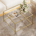 Glass Coffee Table, Modern Square Coffee Table by Homleke