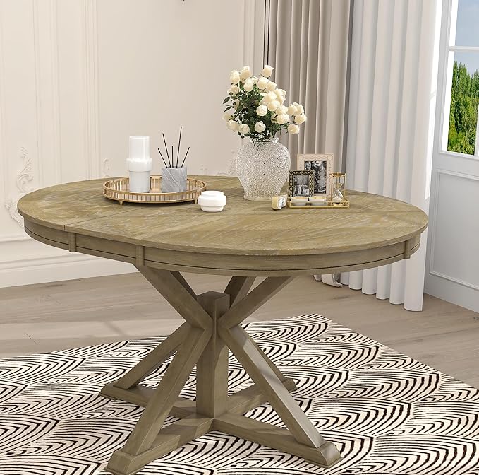 Need 42 Inch Round Dining Table Extendable to 54 Inch by Need
