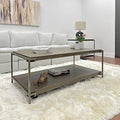 Roundhill Furniture Corbeta Living Room, Coffee Tables, Aged Graphite by RoundhillFurniture