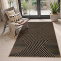 Lahome Modern Geometric Outdoor Easy Jute Rug, 3x5 Indoor Outdoor Rugs by Lahome