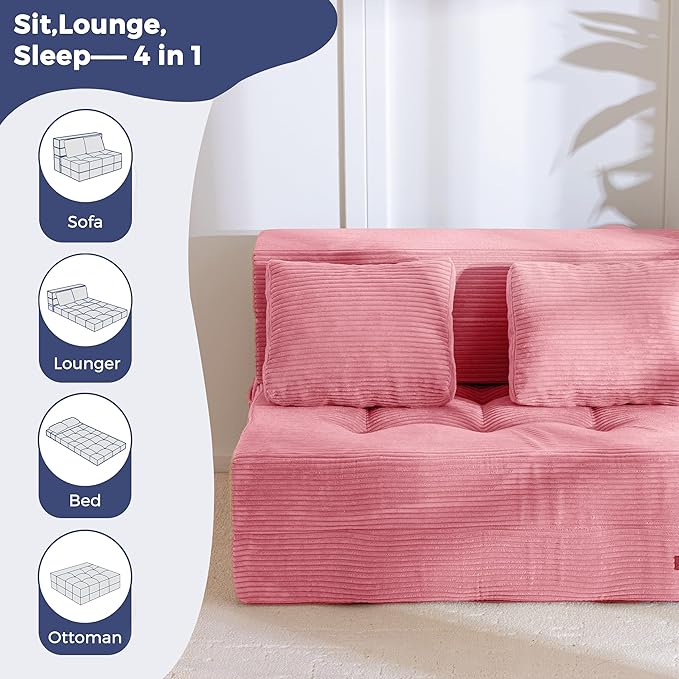 MAXYOYO Convertible Sofa Bed, Fold Out Sleeper Sofa - Image 9