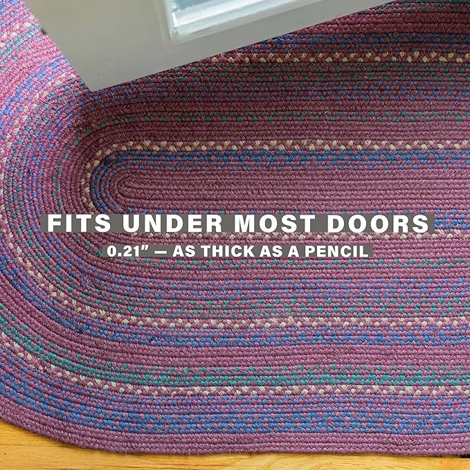 Jamestown Burgundy Braided Area Rugs, 5x8' Rectangle - Image 5