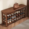 Shoe Rack for Front Door Entrance, Solid Wood Shoe Bench for Closet, Holds Up by IUNVR