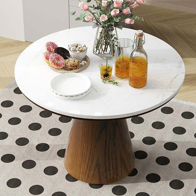 Wooden Kitchen Round Dining Table by Unknown