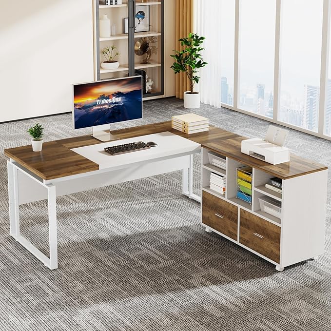 Tribesigns 2-Drawer Wood File Cabinet, Mobile Lateral Filing Cabinet - Image 5