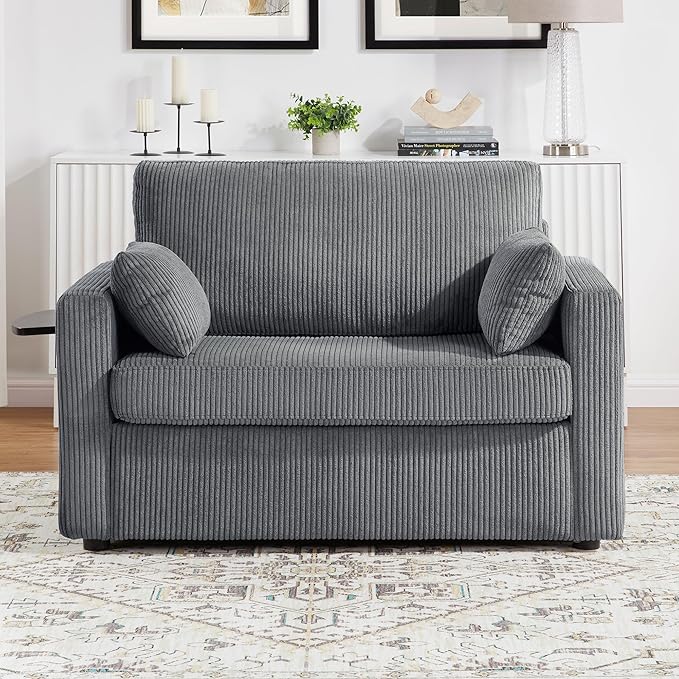 Twin Size Sofa Bed 47.2" Sleeper Sofa Loveseat Sofa - Image 3