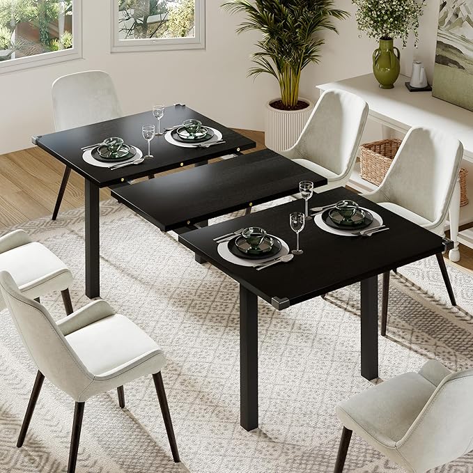 Feonase 63 Inch Extendable Kitchen Table, Modern Farmhouse Dining Table - Image 3