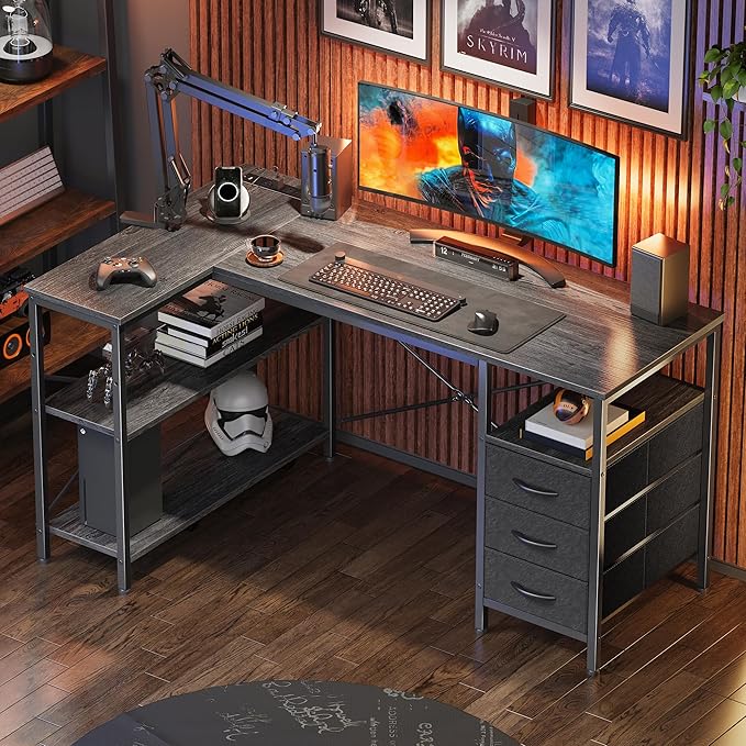 Huuger L Shaped Office Desk - Image 8