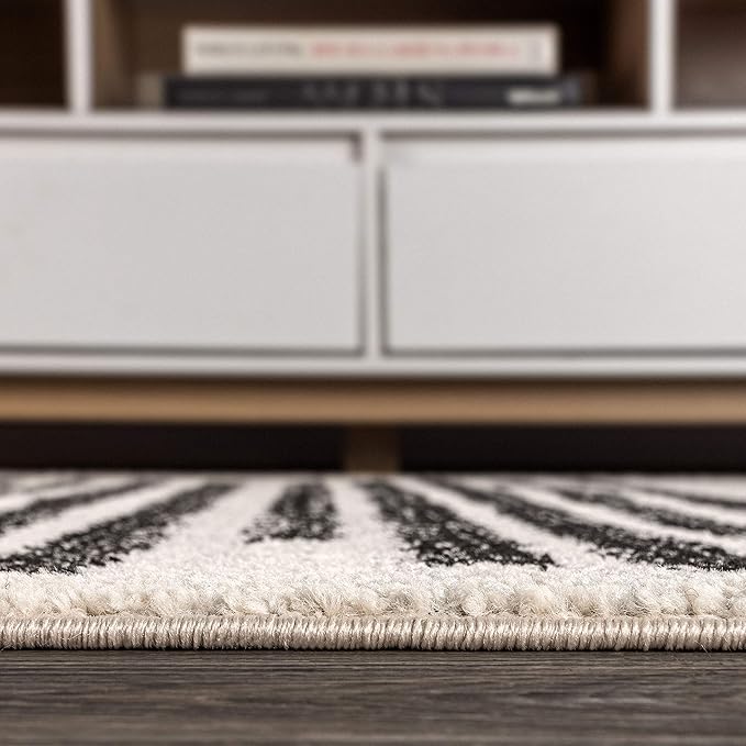JONATHAN Y Khalil Modern Berber Stripe Cream/Black Indoor Area Rug, Contemporary - Image 7