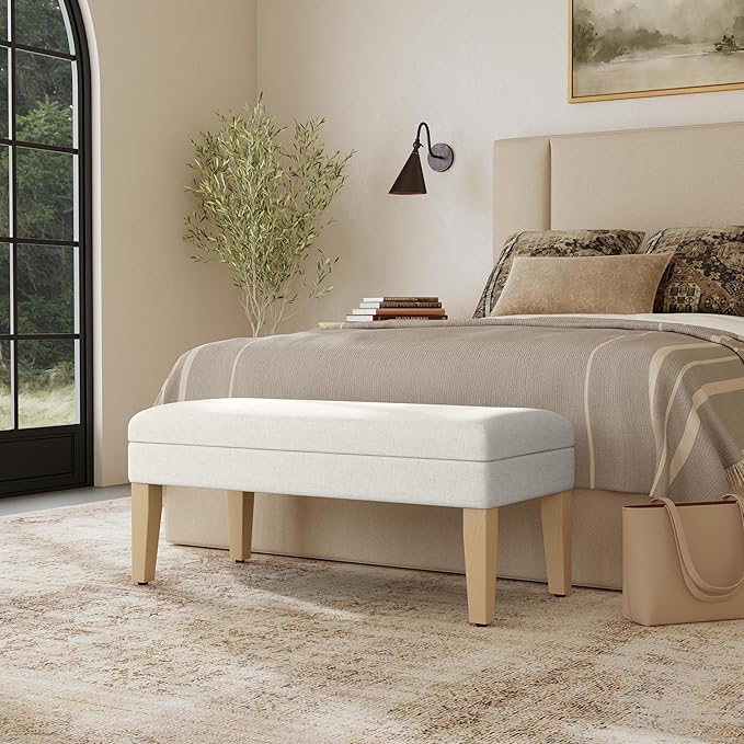 HomePop Home Decor | Upholstered Decorative Storage Ottoman Bench | Ottoman - Image 2