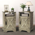 RoyalCraft Nightstand Set of 2, Tall Farmhouse Bedside Table by Bringyoubetterlife
