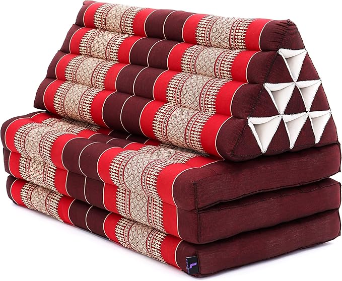 Leewadee 3-Fold Mat XXL with Triangle Cushion – Firm TV Pillow, Foldable - Image 3