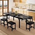 7-Piece Dining Table Set, Mid Century Modern Dinner Table by Einhomn