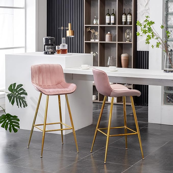 Sidanli 29 Inch Bar Stools Set of 2, Upholstered Barstools - Image 4