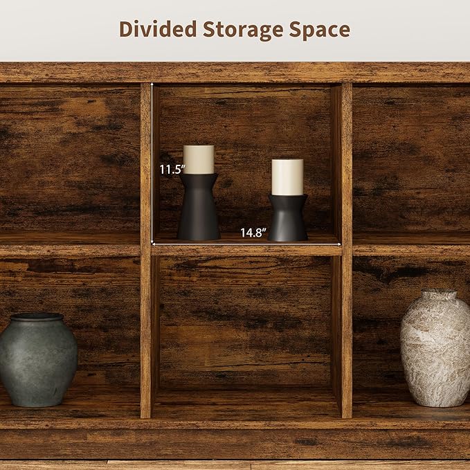 GarveeHome 8 Cube Storage Organizer Bookshelf, 3 Tier Farmhouse Horizontal - Image 6