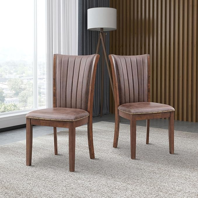 KEIKI Retro 7-Piece Wooden Dining Table Set - Image 5