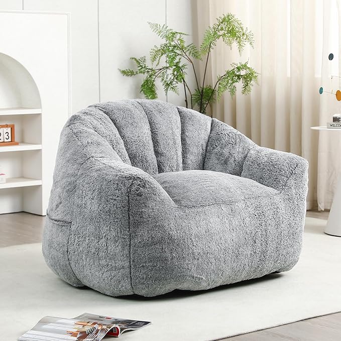 Furniliving Bean Bag Chair, Giant Bean Bag Chair Stuffed Floor Sofa by FurnilivingFurnitureforHome