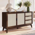 Bme Jasper Sideboard with 3 Drawers & 2 Rattan Doors, Buffet Cabinet with by Bme