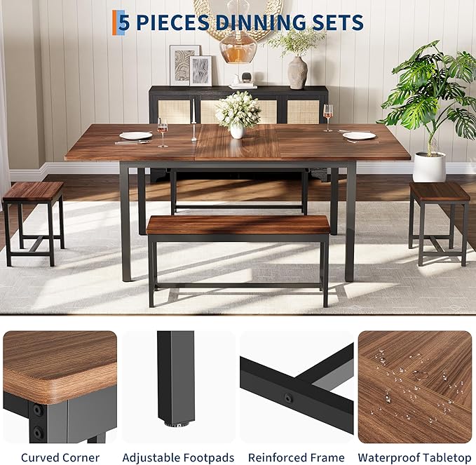 GarveeHome 5-Piece Dining Table Set - Image 4