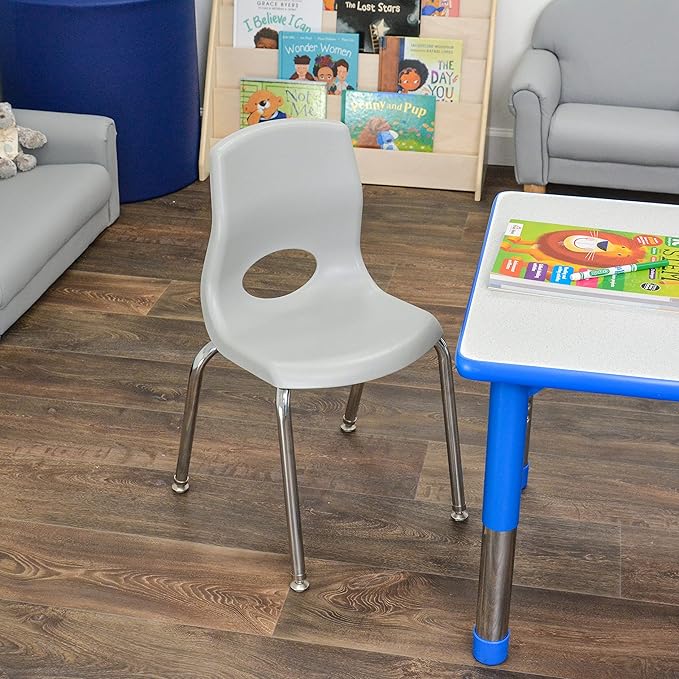 Children’s Factory MyPosture 14" H Child Chair, 4 Pack, AB8014GYC4, Daycare or - Image 2