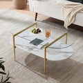 Oval Coffee Table, Mid-Century Modern Design, L41 x W21 x H17 inch, by LumFurn