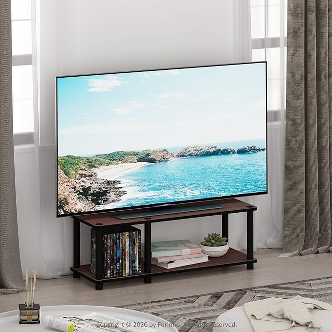 Furinno Just No Tools Dark Cherry Mid Television Stand - Image 2