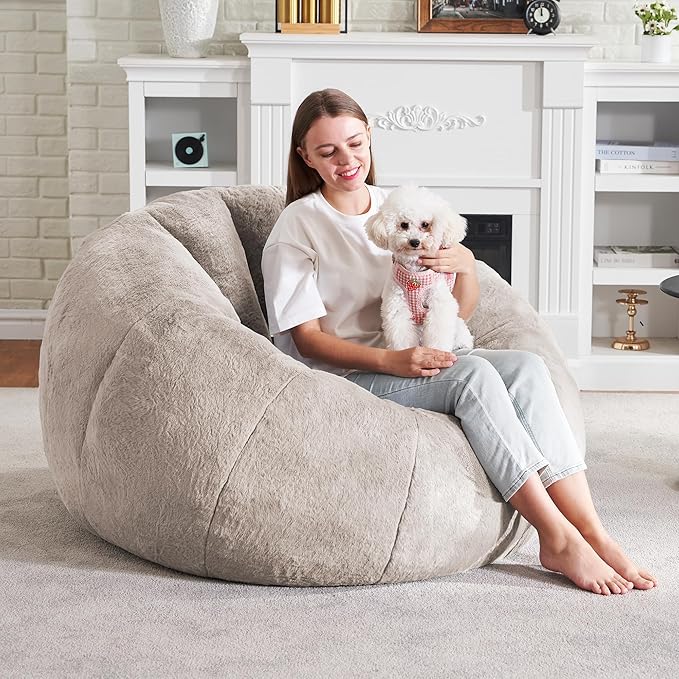 Hobestluk Bean Bag Chairs Large Bean Bag Couch - Image 4