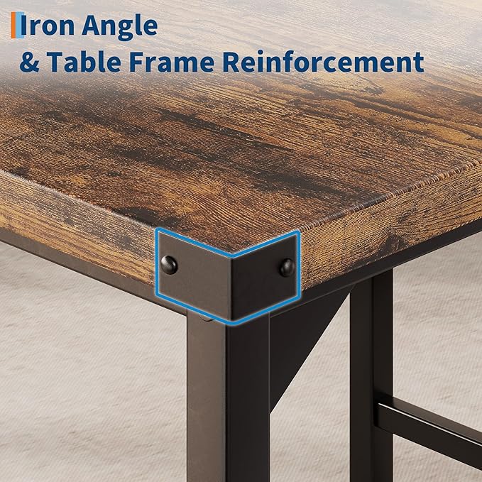 IDEALHOUSE Dining Table Set for 2 w/Counter Height Table & 2 Upholstered Bar - Image 7