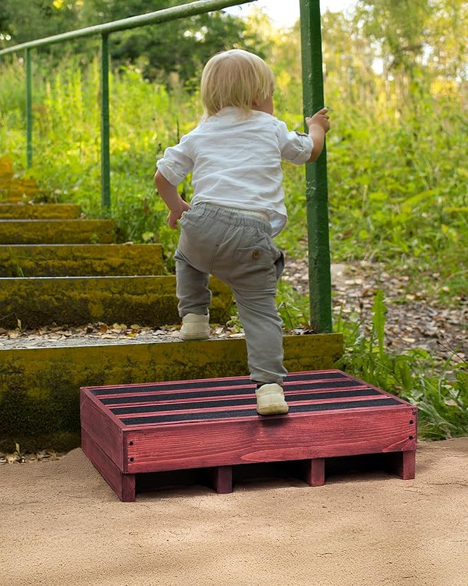 3.4"/5.9" Heightable Wooden Outdoor Step, 100% Handmade Step Stools - Image 7