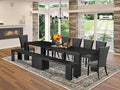 X07VE-B06-50 - 9-Pc Dining Room Table Set a Rectangular Dining Table and wooden by LuxebyEastWestFurniture