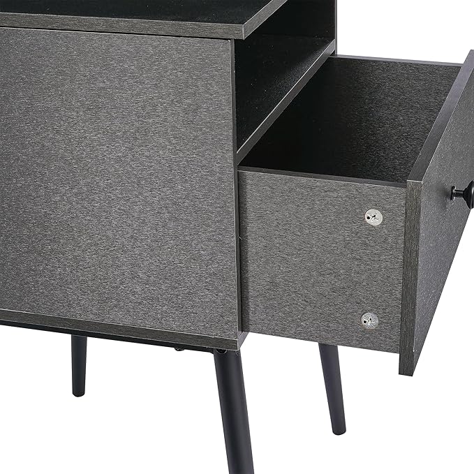 VECELO 2-Tier Nightstands Bedside Table - Image 9