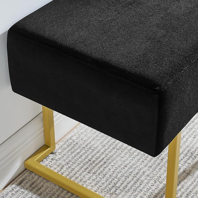 Modern Style Bedroom Single Seat Bench, Cushioned Bed end Stool, Living Room - Image 5