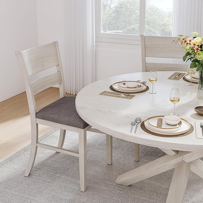 VECELO Peatuk 4-Piece Solid Wood Dining Table Set - Image 5