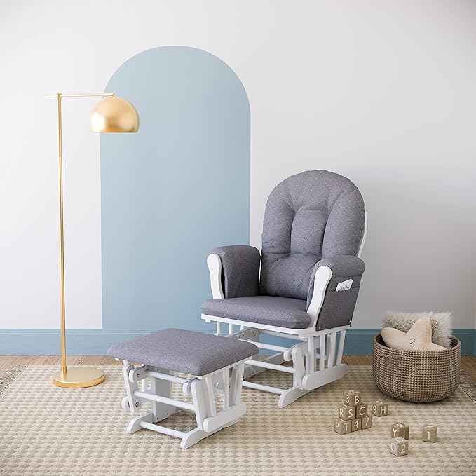 Storkcraft Premium Hoop Glider & Ottoman — GREENGUARD Gold Certified Nursery - Image 2