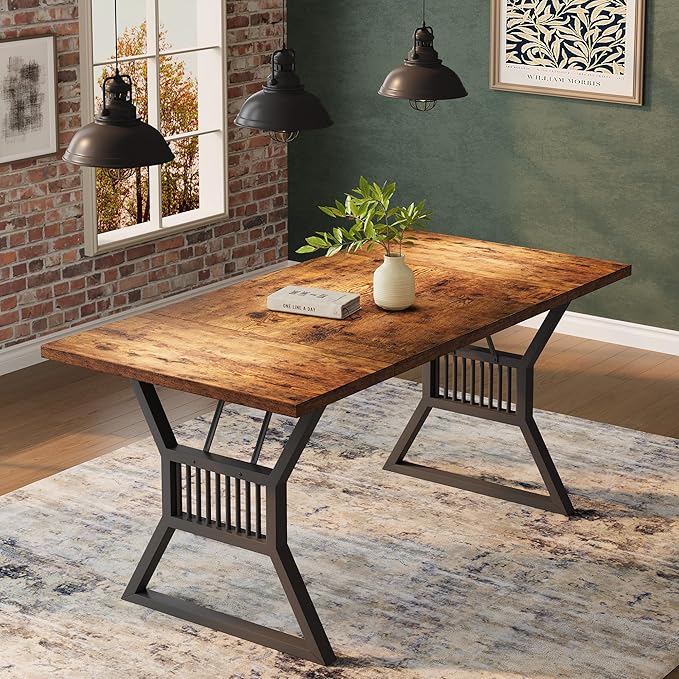 GarveeHome 70.8 Inch Dining Table 4-6 Person, Kitchen Table by GarveeHome