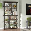 Tribesigns 79 inches Tall Bookshelf Bookcase, 8-Tier Staggered Bookcase by Tribesigns