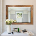 Maple Rustic Mirror Rectangular Barnwood Framed Wall Mirror by WEXFORD+HOME
