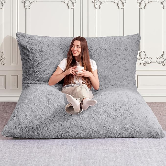 HABUTWAY 4 in 1 Bean Bag Chair, Giant Memory Foam Filling Bean Bag Sofa - Image 3