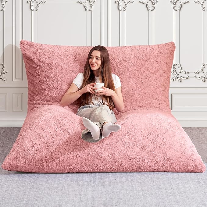 HABUTWAY 4 in 1 Bean Bag Chair, Giant Memory Foam Filling Bean Bag Sofa by HABUTWAYMakeYourLifeComfortable