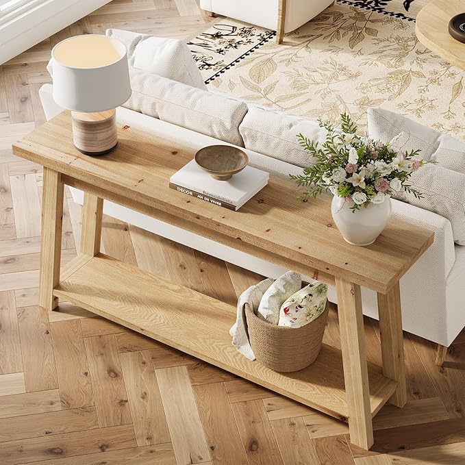 LITTLE TREE 70.9" Solid Wood Console Table - Image 7