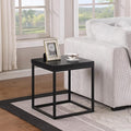 CENSI 18-Inch Black Marble Accent End Table/Side Table by CENSIFURNITURE