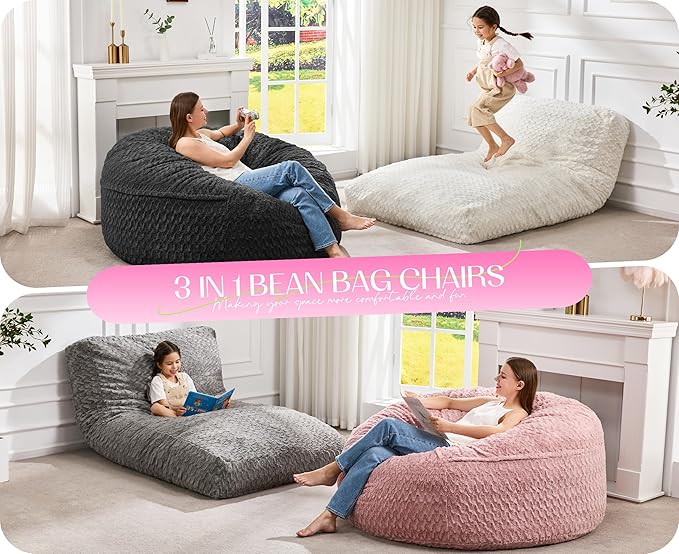 Hobestluk Bean Bag Chair Convertible Beanbag Chairs - Image 6
