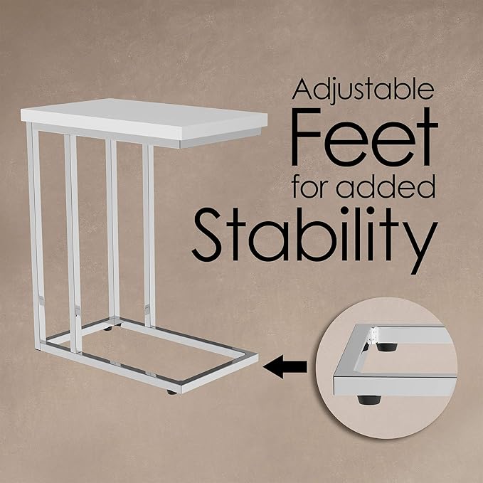 Lavish Home C-Shaped Sofa Side Table - Image 5