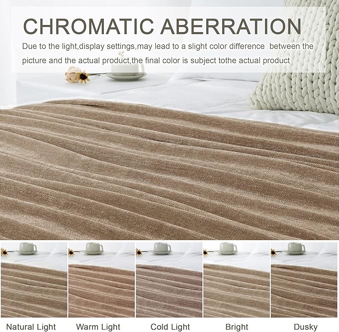 Chenille Throw Blanket for Couch 50"X 60", Soft Cozy Throws - Image 2