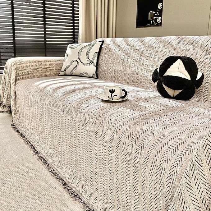 Nobildonna Sofa Cover Washable Soft Thicken Chenille Couch Cover by Nobildonna