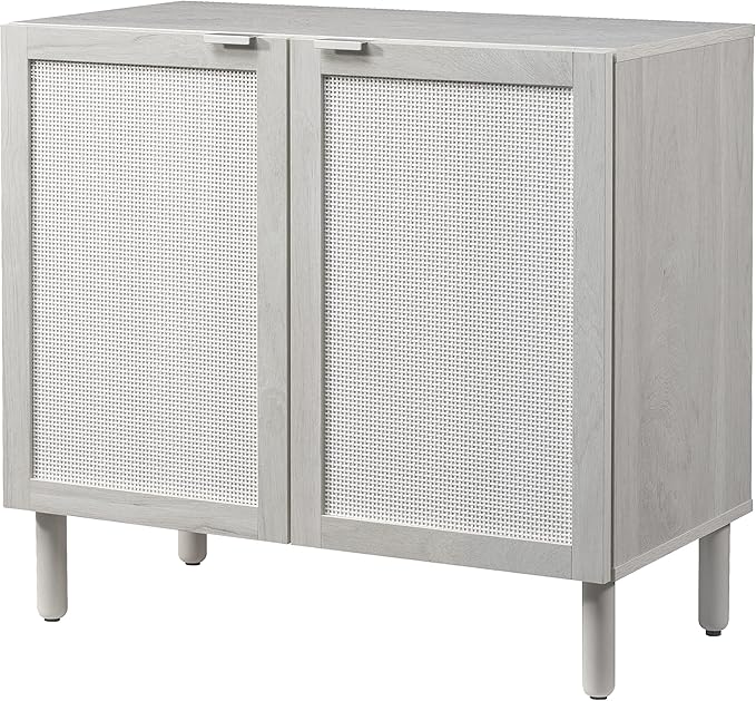 Sango Orre 2-Door Cabinet, Modern White Storage Cabinet - Image 3